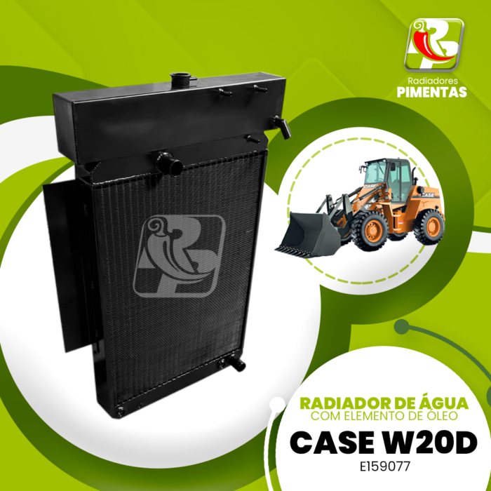 Radiador de Água c/ Elemento de Óleo - Case W20D - E159077
