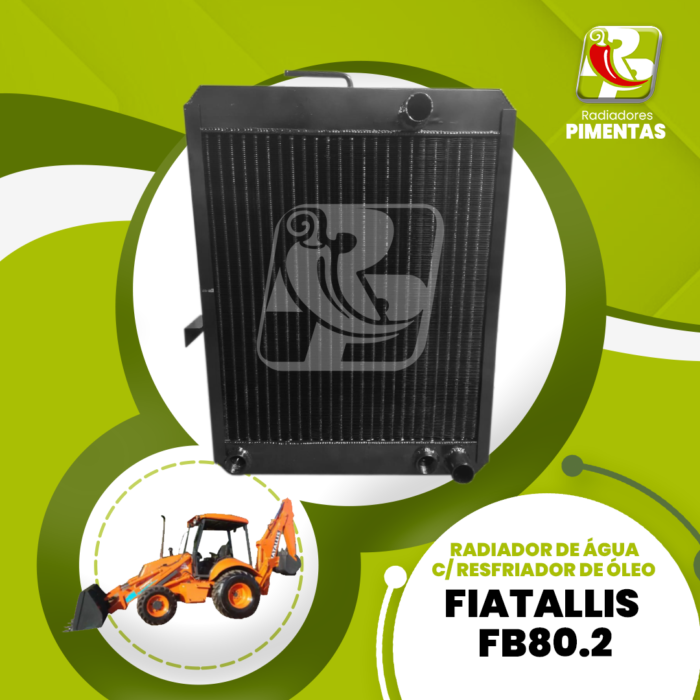 Radiador de Água c/ Resfriador de Óleo - Fiatallis FB80.2