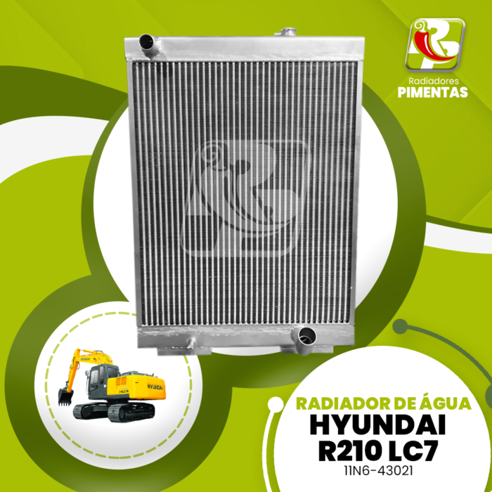 Radiador de Água - Hyundai R210 LC7 - 11N6-43021