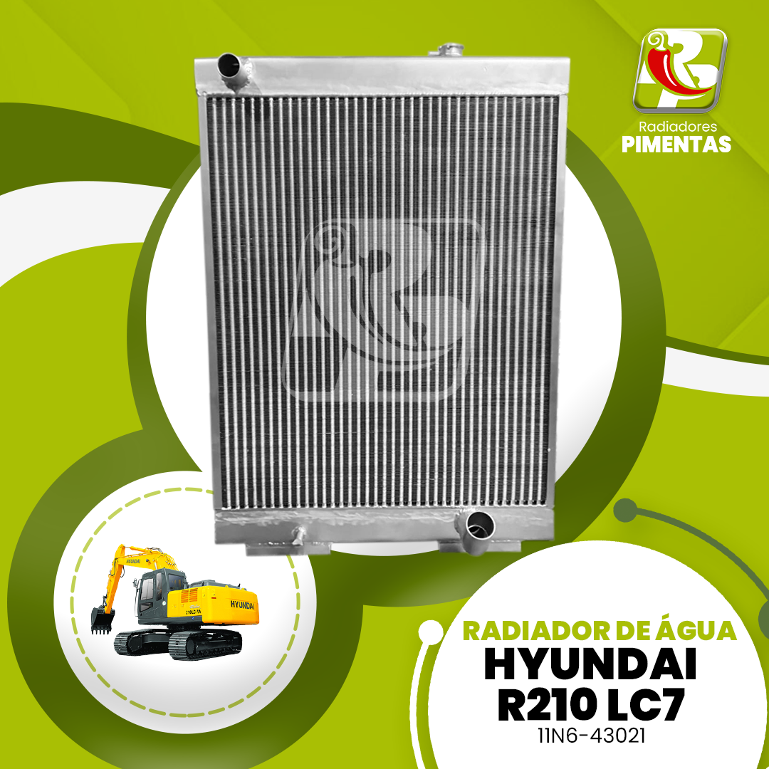 Radiador de Água - Hyundai R210 LC7 - 11N6-43021