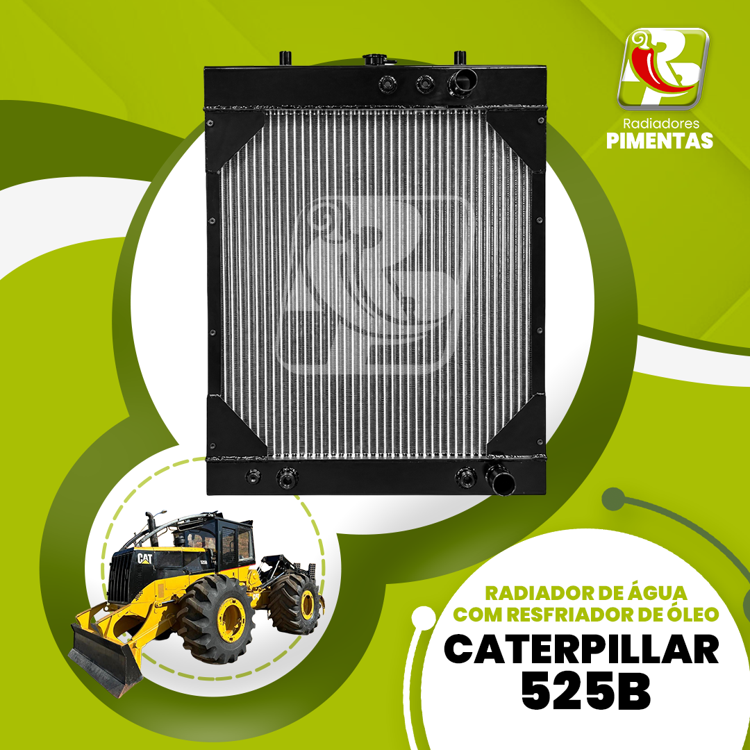 Radiador de Água c/ Resfriador de Óleo - Caterpillar 525B